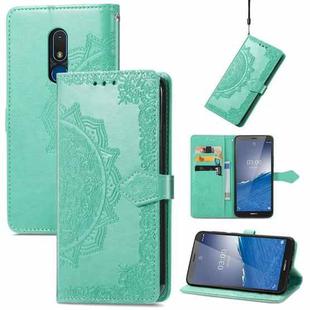 For Nokia C3 Mandala Flower Embossed Leather Phone Case(Green)