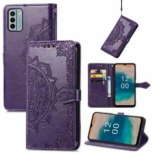 For Nokia G22 Mandala Flower Embossed Leather Phone Case(Purple)