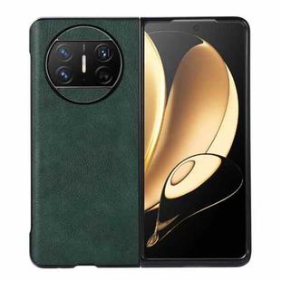 For Huawei Mate X3 Two-color Litchi Texture PU Phone Case(Green)