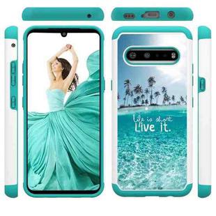 For LG V60 / G9 ThinQ Coloured Drawing Pattern  PU Skinny + TPU Protective Case(The Sea)
