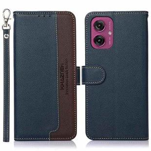 For Motorola Moto G55 5G KHAZNEH Litchi Texture Leather RFID Phone Case(Blue)