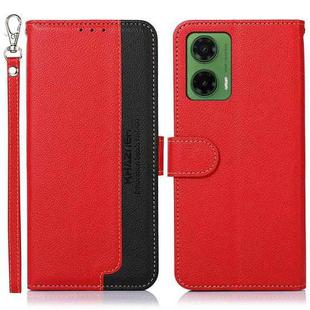 For Motorola Moto G35 5G KHAZNEH Litchi Texture Leather RFID Phone Case(Red)