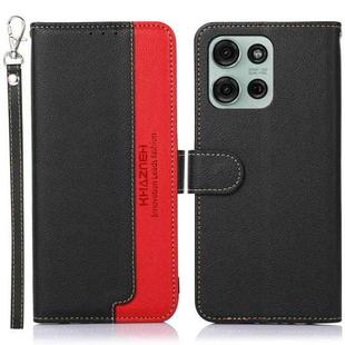 For Motorola Moto G75 5G KHAZNEH Litchi Texture Leather RFID Phone Case(Black)