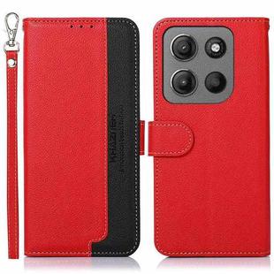 For Motorola Moto G15 4G / G05 KHAZNEH Litchi Texture Leather RFID Phone Case(Red)