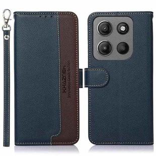 For Motorola Moto G15 4G / G05 KHAZNEH Litchi Texture Leather RFID Phone Case(Blue)