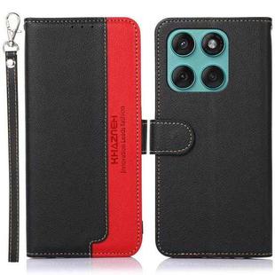 For Motorola Edge 60 Fusion KHAZNEH Litchi Texture Leather RFID Phone Case(Black)