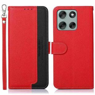 For Motorola Moto G86 5G KHAZNEH Litchi Texture Leather RFID Phone Case(Red)