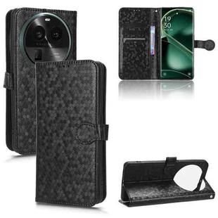 For OPPO Find X6 Pro 5G Honeycomb Dot Texture Leather Phone Case(Black)