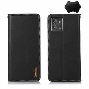 For Motorola ThinkPhone 5G KHAZNEH Nappa Top Layer Cowhide Leather Phone Case(Black)