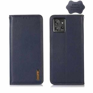 For Motorola ThinkPhone 5G KHAZNEH Nappa Top Layer Cowhide Leather Phone Case(Blue)