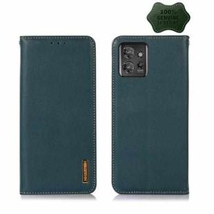 For Motorola ThinkPhone 5G KHAZNEH Nappa Top Layer Cowhide Leather Phone Case(Green)