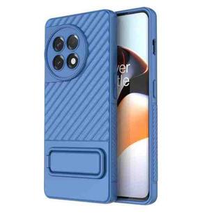 For OnePlus Ace 2 5G Wavy Texture TPU Phone Case with Lens Film(Blue)