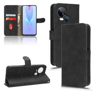 For TECNO Spark 10 5G Skin Feel Magnetic Flip Leather Phone Case(Black)