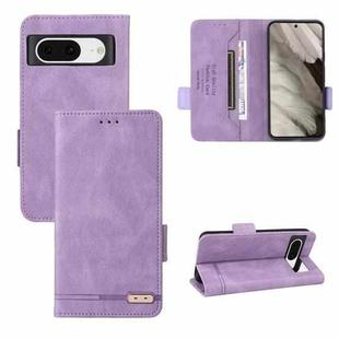 For Google Pixel 8 Magnetic Clasp Leather Phone Case(Purple)