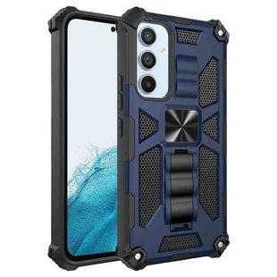 For Samsung Galaxy A54 5G Armor Shockproof TPU + PC Magnetic Protective Phone Case with Holder(Blue)