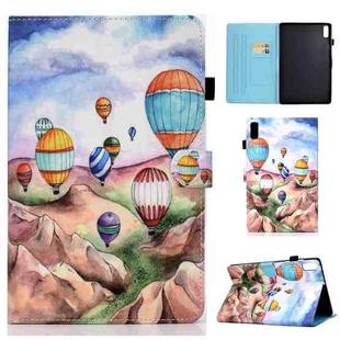 For Lenovo Tab M9 Sewing Thread Horizontal Painted Tablet Leather Case(Balloon)