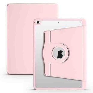 For iPad Air / Air 2 / 9.7 2018 / 2017 Acrylic 360 Degree Rotation Holder Tablet Leather Case(Pink)