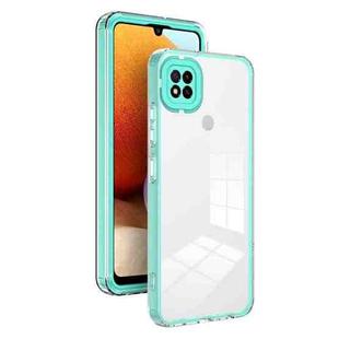 For Xiaomi Redmi 9C / Redmi 10A 3 in 1 Clear TPU Color PC Frame Phone Case(Light Green)