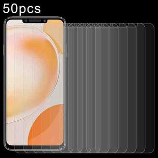 For Huawei Enjoy 60X / nova Y91 50pcs 0.26mm 9H 2.5D Tempered Glass Film