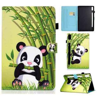 For Lenovo Tab P11 Pro Gen 2 Sewing Thread Horizontal Painted Tablet Leather Case(Panda)