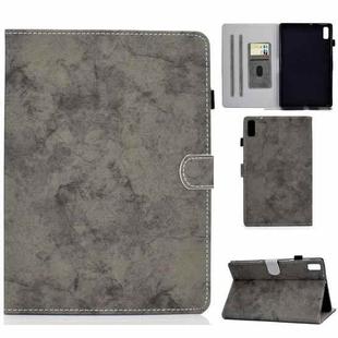 For Lenovo Tab M9 Marble Style Cloth Texture PU Tablet Protective Case(Grey)