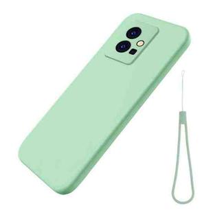 Pure Color Liquid Silicone Shockproof Phone Case for vivo Y75 5G / Y55 5G / T1 5G Indian / Y33s 5G / Y30 5G / Y55s 5G(Green)