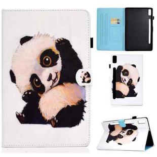 For Lenovo Tab P11 Pro Gen 2 Sewing Thread Horizontal Painted Tablet Leather Case(Beckoning Panda)
