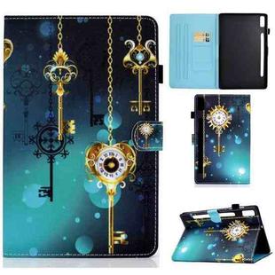 For Lenovo Tab P11 Pro Gen 2 Sewing Thread Horizontal Painted Tablet Leather Case(Antique Clock)