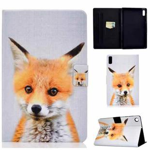 For Lenovo Tab P11 Gen 2 Colored Drawing Horizontal Flip Tablet Leather Case(Fox)