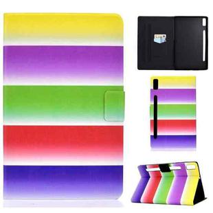 For Lenovo Tab P11 Pro Gen 2 Colored Drawing Horizontal Flip Tablet Leather Case(Rainbow)