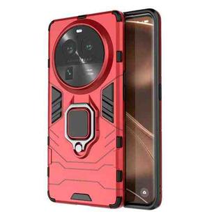For OPPO Find X6 Pro Magnetic Ring Holder PC + TPU Phone Case(Red)