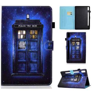For Lenovo Tab P11 Pro Gen 2 Sewing Thread Horizontal Painted Tablet Leather Case(Police Hall)