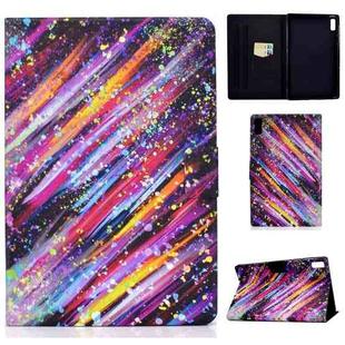 For Lenovo Tab M9 Colored Drawing Horizontal Flip Tablet Leather Case(Meteor)