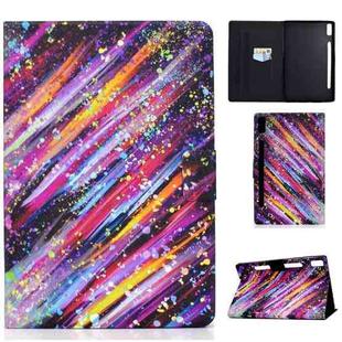 For Lenovo Tab P11 Pro Gen 2 Colored Drawing Horizontal Flip Tablet Leather Case(Meteor)