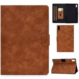 For Lenovo Tab M9 Cowhide Texture Horizontal Flip Tablet Leather Case(Brown)