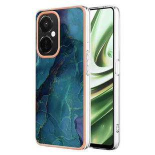 For OnePlus Nord CE 3 5G Electroplating Marble Dual-side IMD Phone Case(Green 017)