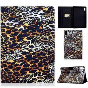 For Lenovo Tab P11 Gen 2 Colored Drawing Horizontal Flip Tablet Leather Case(Leopard Print)