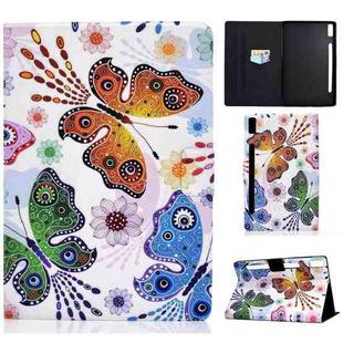 For Lenovo Tab P11 Pro Gen 2 Colored Drawing Horizontal Flip Tablet Leather Case(Big Butterfly)