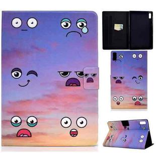 For Lenovo Tab M9 Colored Drawing Horizontal Flip Tablet Leather Case(Expression)