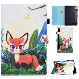 For Lenovo Tab P11 Pro Gen 2 Sewing Thread Horizontal Painted Tablet Leather Case(Little Fox)