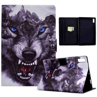 For Lenovo Tab M9 Colored Drawing Horizontal Flip Tablet Leather Case(German Shepherd Dog)