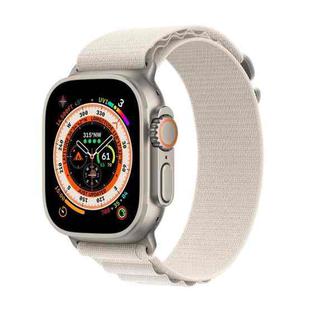 WiWU Nylon Loop Watch Band For Apple Watch Ultra 49mm&Watch Ultra 2 49mm / Series 9&8&7 45mm / SE 3&SE 2&6&SE&5&4 44mm / 3&2&1 42mm(White)