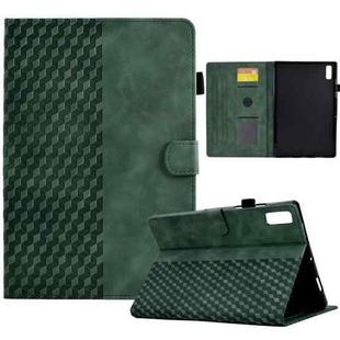 For Lenovo Tab P11 Gen 2 Rhombus Embossed Leather Tablet Case(Green)