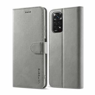 For Xiaomi Redmi Note 12 Pro 4G Global LC.IMEEKE Calf Texture Horizontal Flip Leather Case(Grey)