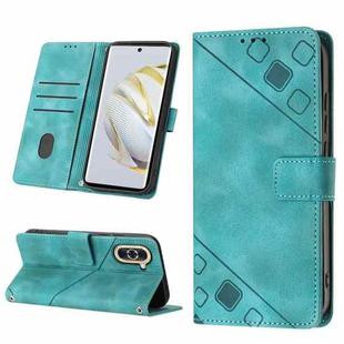 For Huawei nova 10 Skin-feel Embossed Leather Phone Case(Green)