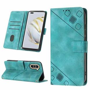 For Huawei nova 10 Pro Skin-feel Embossed Leather Phone Case(Green)