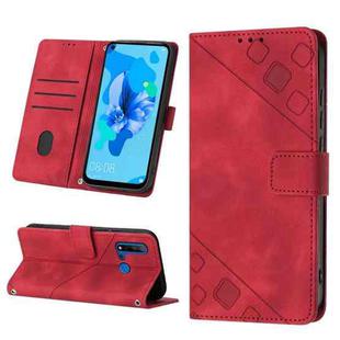 For Huawei P20 lite 2019 / nova 5i Skin-feel Embossed Leather Phone Case(Red)