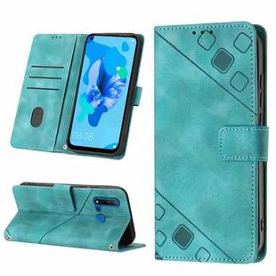 For Huawei P20 lite 2019 / nova 5i Skin-feel Embossed Leather Phone Case(Green)
