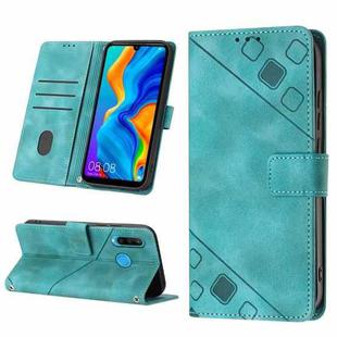 For Huawei P30 lite Skin-feel Embossed Leather Phone Case(Green)