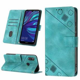 For Huawei Y7 2019 / Enjoy 9 Skin-feel Embossed Leather Phone Case(Green)